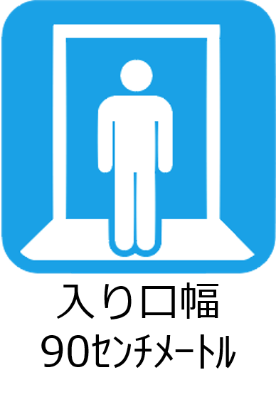 入り口幅90センチメートル