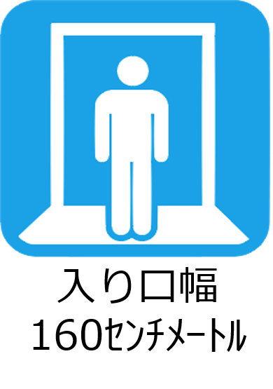 入り口幅160センチメートル