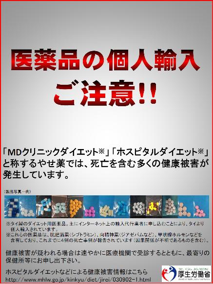 医薬品の個人輸入ご注意!!