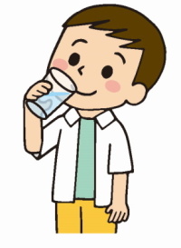 水分補給をする人