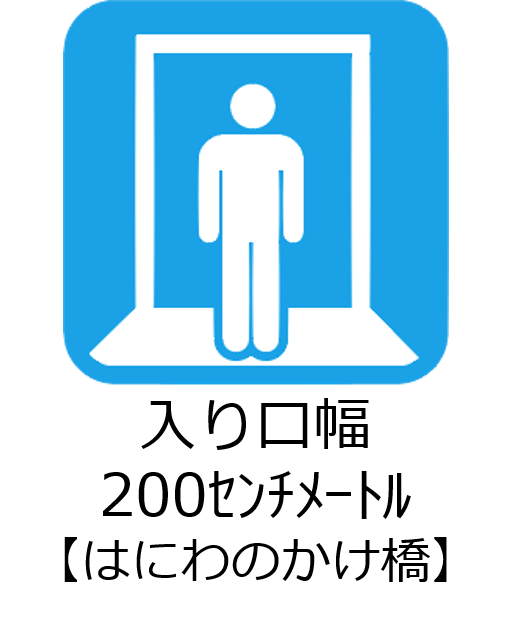 入り口幅200センチメートル　はにわのかけ橋