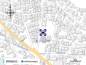 真上公民館地図