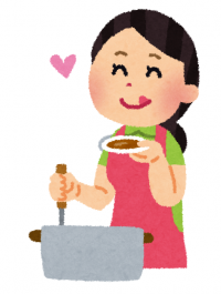 料理をする人のイラスト