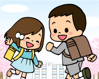 小学生の子どもたちのイラスト