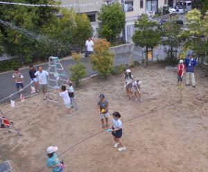 みずかけまつりの上方から様子その２