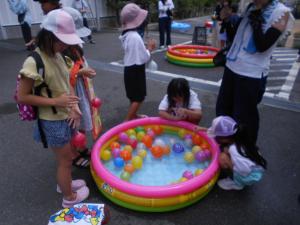 ヨーヨー風船釣りの様子