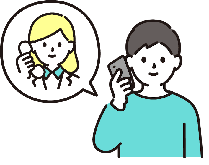 電話している様子