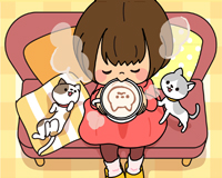 高槻市ウェブマガジントップ画像「カフェラテでほっこり暖かい」