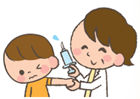 予防接種を受ける子どものイラスト