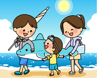 高槻市ウェブマガジントップ画像「家族で海に行こう!」