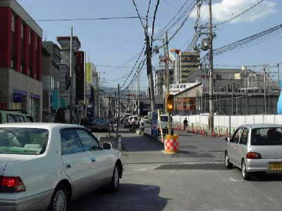 都市計画道路 上田辺芥川線(整備前)の画像